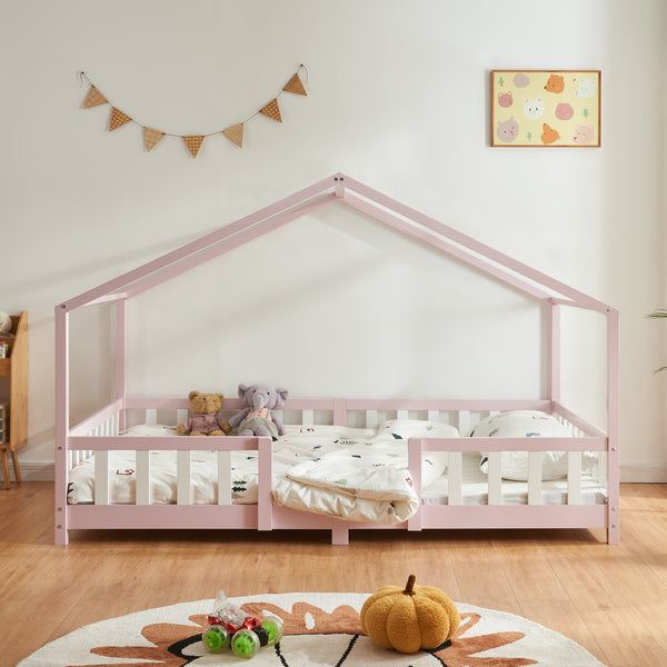 Cama para niños Treviolo forma de casa pino  [en.casa]