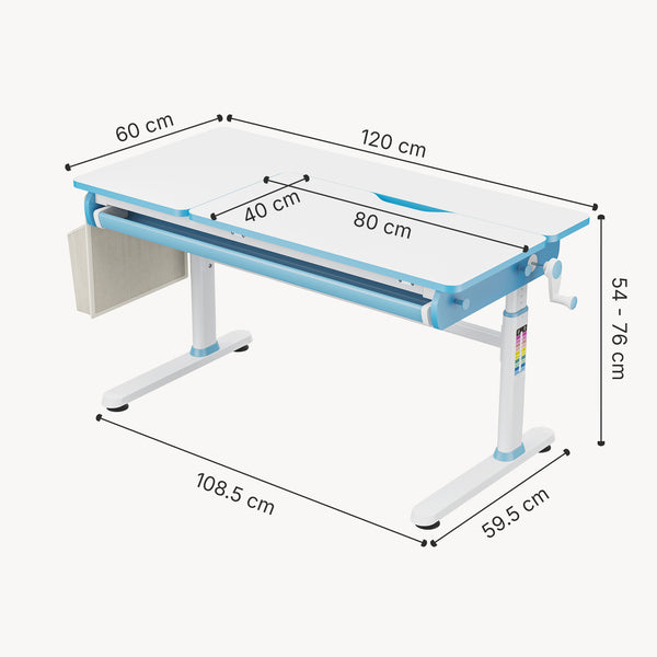Escritorio infantil ajustable en altura Kuosa [en.casa]
