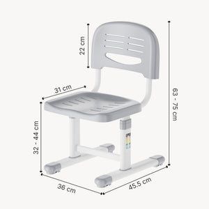 Silla infantil ajustable en altura Sauda 75x36x46 cm [en.casa]
