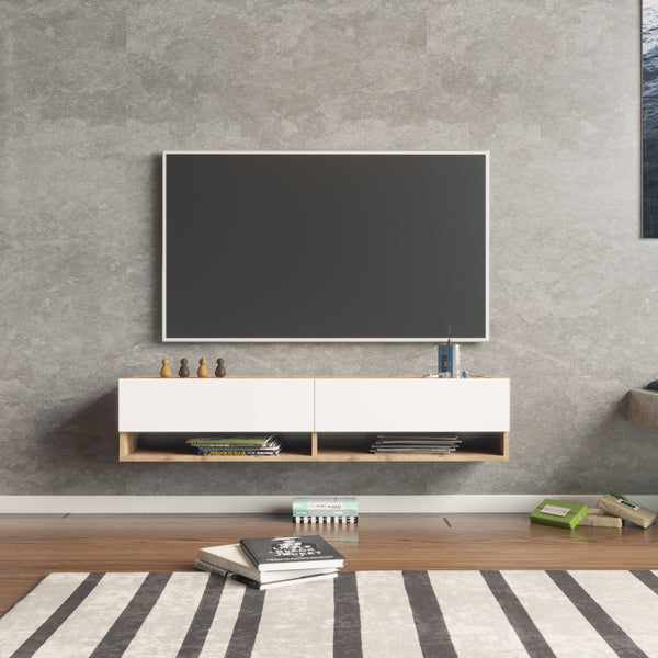 Mesa de televisión Laitila en varios tamaños y colores [en.casa]