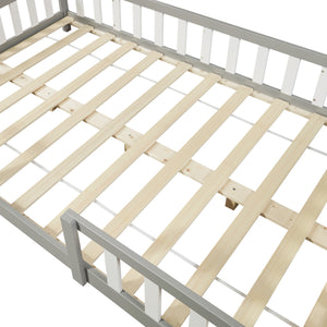 Cama para niños Sisimiut forma de casa pino + colchón [en.casa][neu.haus]