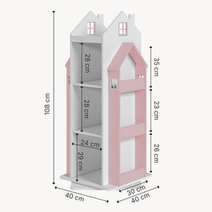 Estantería infantil giratoria Vipsali 108x40x40 cm [en.casa]