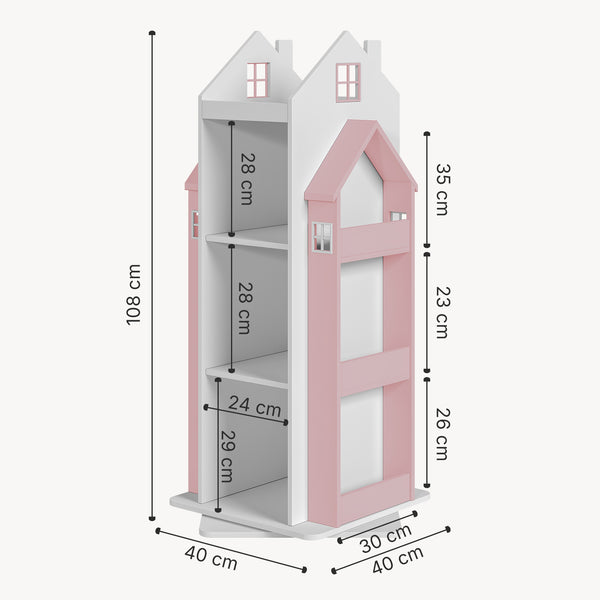 Estantería infantil giratoria Vipsali 108x40x40 cm [en.casa]