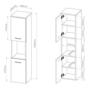 Conjunto de muebles de baño Krildihana de 3 piezas [en.casa]