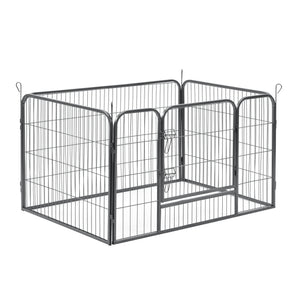 Parque para cachorros 125x85x70 cm acero plata pro.tec