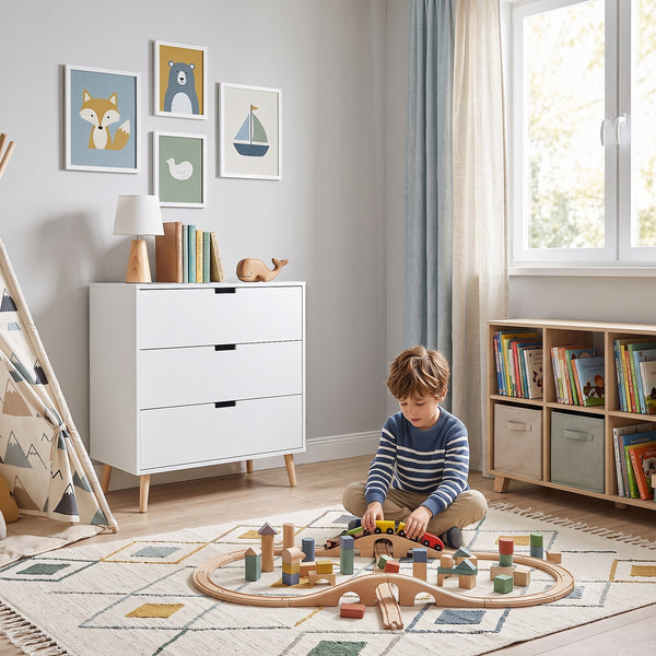 Cómoda cambiador Sallinrar con cambiador desmontable [en.casa]