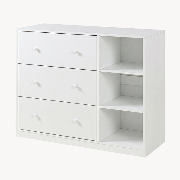 Cómoda Beldinupp con cambiador extraíble 3 cajones 93x110x55 cm [en.casa]