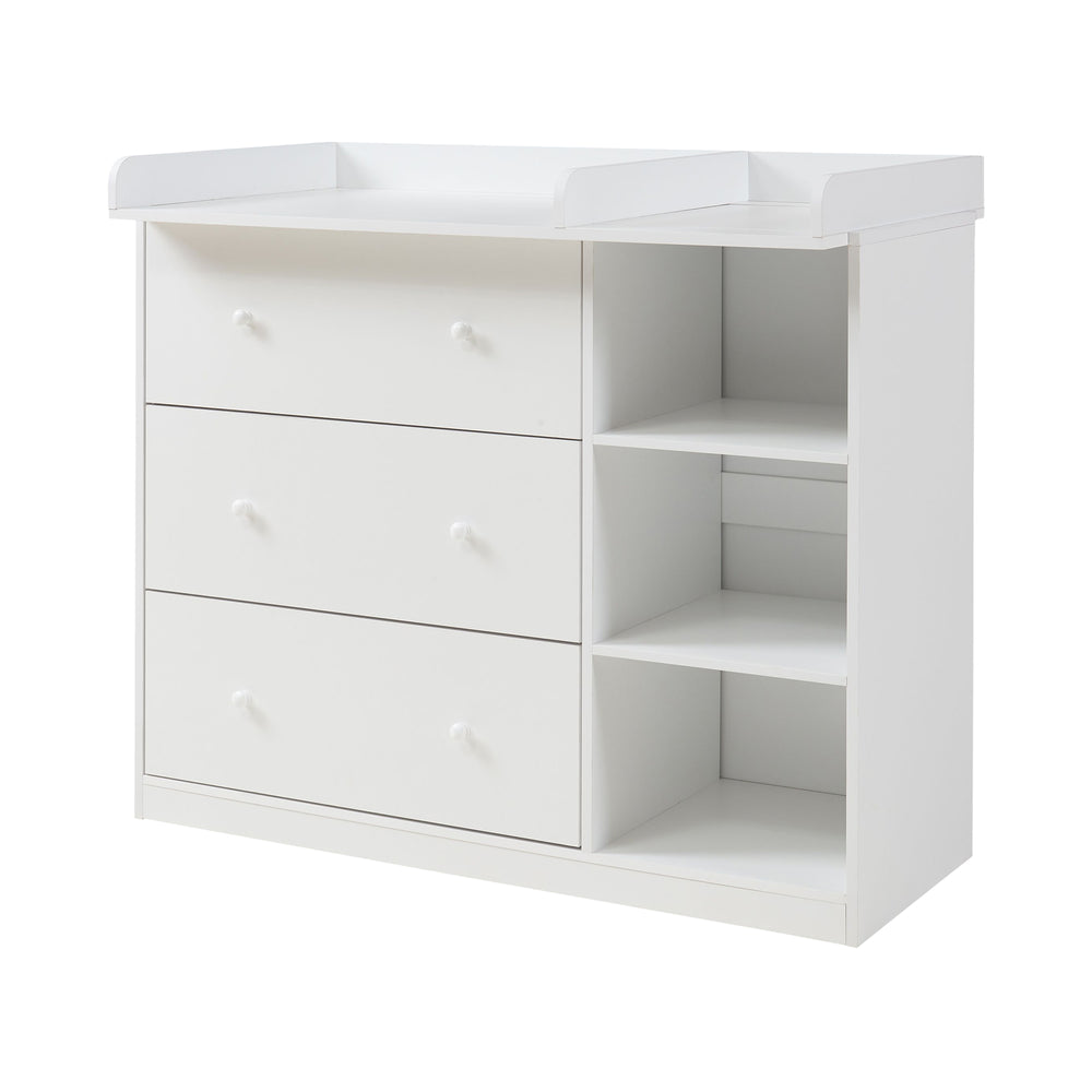 Cómoda Beldinupp con cambiador extraíble 3 cajones 93x110x55 cm [en.casa]