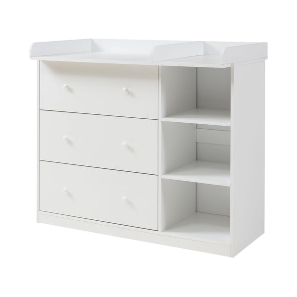 Cómoda Beldinupp con cambiador extraíble 3 cajones 93x110x55 cm [en.casa]