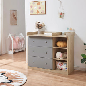 Cómoda cambiador Beldinupp con colchón cambiador [en.casa]