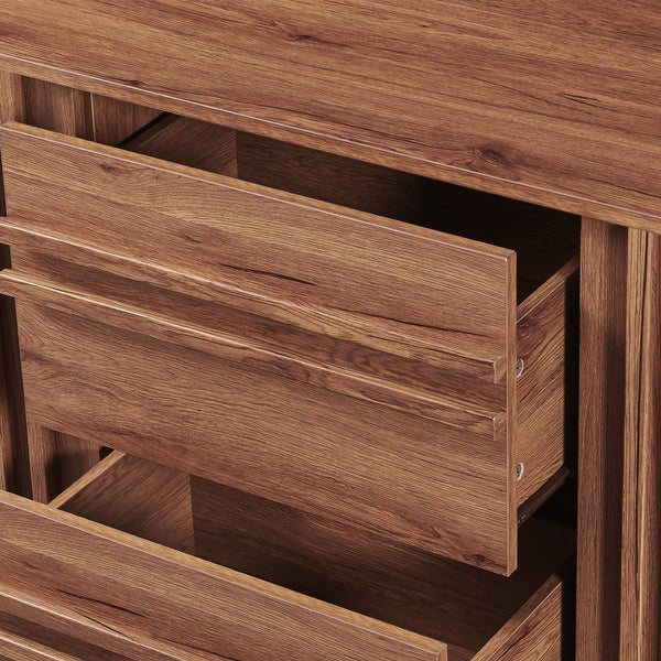 Aparador Kilmandar 150x40x79 cm aspecto nogal [en.casa]