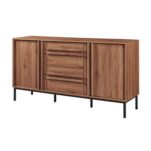 Aparador Kilmandar 150x40x79 cm aspecto nogal [en.casa]