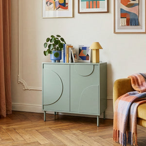Aparador Holea con 2 puertas MDF 75x70x34 cm - [en.casa]