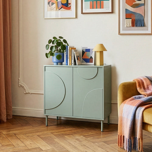 Aparador Holea con 2 puertas MDF 75x70x34 cm - [en.casa]