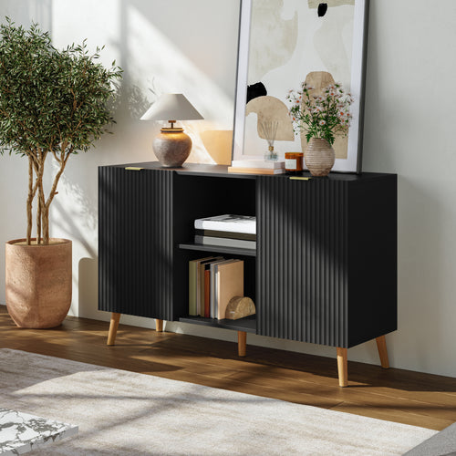 Aparador Nand puertas 120x40x76cm - [en.casa]