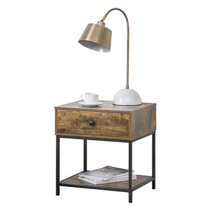 Mesa auxiliar Bjuv 45x39x49cm Tono de madera oscura en.casa
