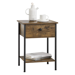 Mesa auxiliar Fagersta 40x40x55cm Tono de madera oscura en.casa