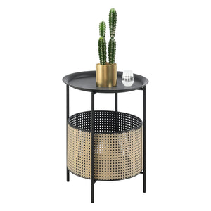 Mesa auxiliar Beaumont negro/arena varios tamaños en.casa - premiumXL