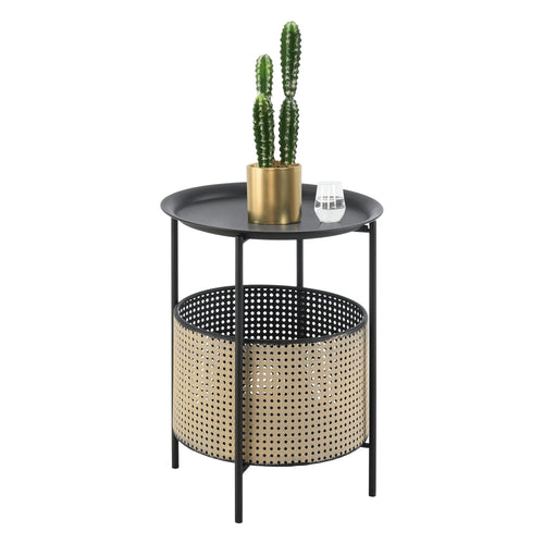 Mesa auxiliar Beaumont negro/arena varios tamaños en.casa - premiumXL