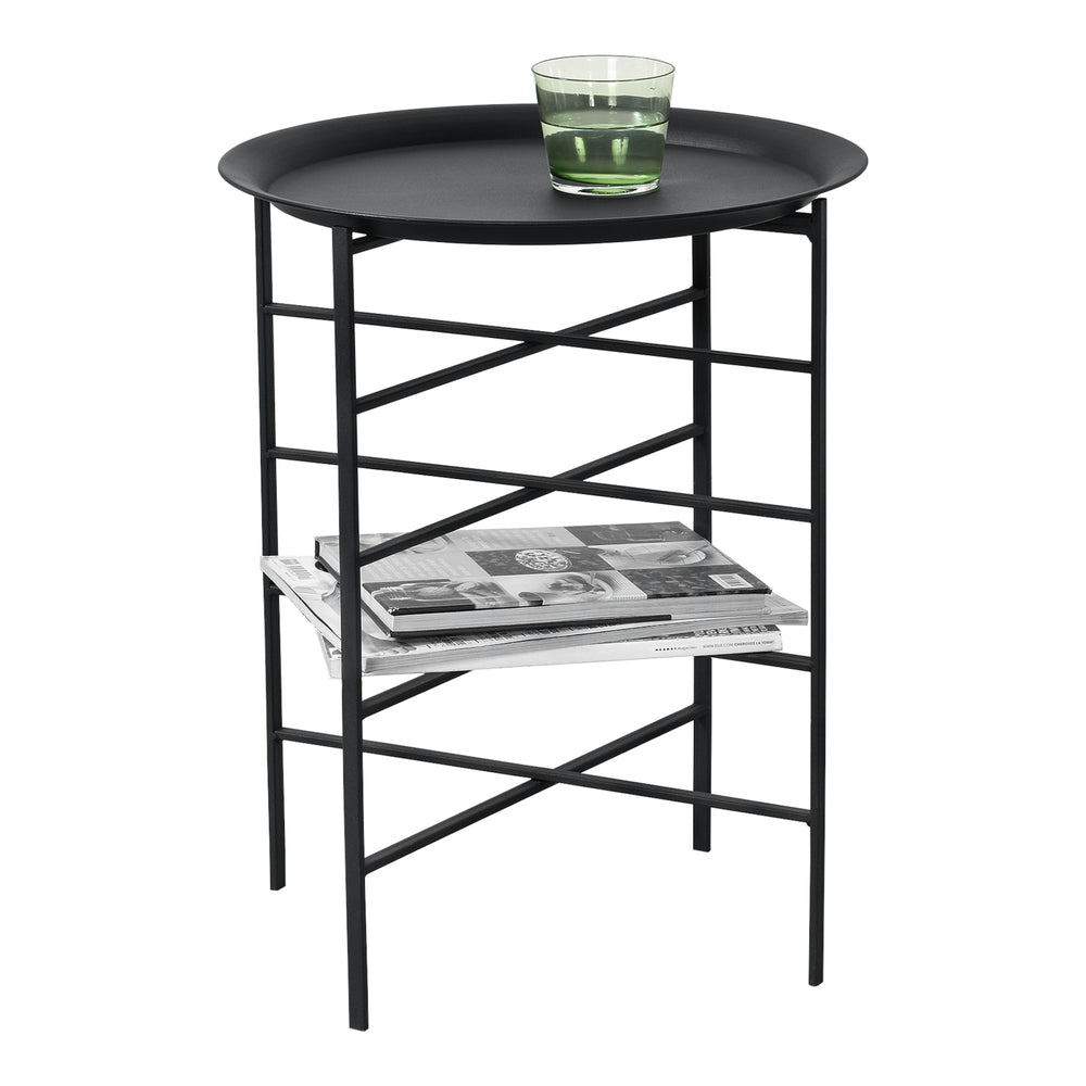 Mesa auxiliar Wiltz 40x40x53 cm metal negro en.casa - premiumXL