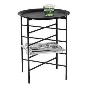 Mesa auxiliar Wiltz 40x40x53 cm metal negro en.casa - premiumXL