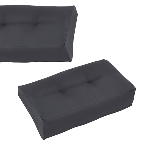 Cojín para respaldo Cojín de esquina Cojín para asiento para sofá de palets euro Cojines para palets Almohadilla para interior/exterior Almohadón Muebles + palet [en.casa]