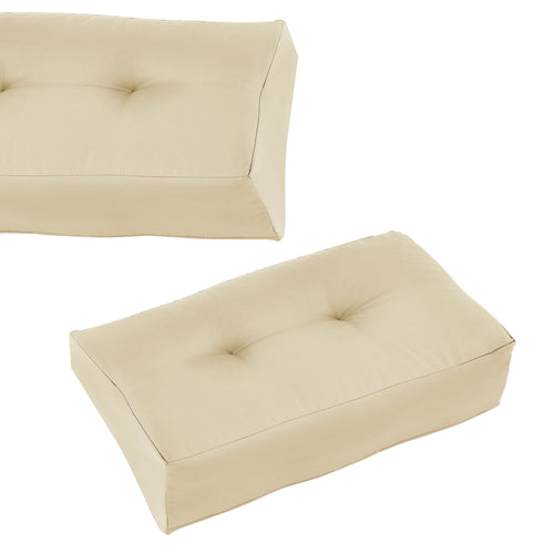 Cojín para respaldo Cojín de esquina Cojín para asiento para sofá de palets euro Cojines para palets Almohadilla para interior/exterior Almohadón Muebles + palet [en.casa]