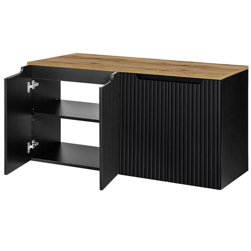 Mueble bajo lavabo Skelbolu con puertas [en.casa]