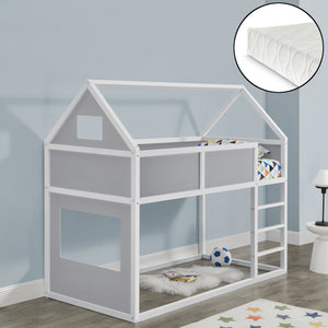 Litera infantil Quedlinburg 90x200 cm con colchón de espuma fría Madera [en.casa]