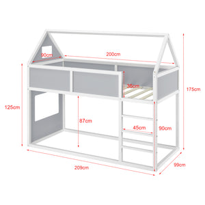 Litera infantil Quedlinburg 90x200 cm con colchón de espuma fría Madera [en.casa]
