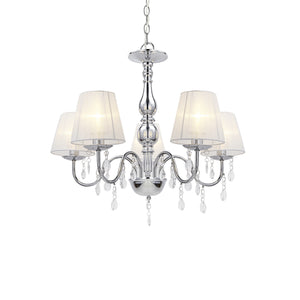 Lámpara de araña Isabell 5 luces cromado lux.pro - premiumXL