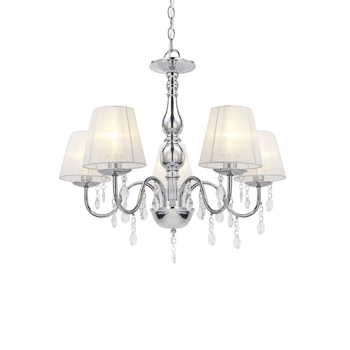 Lámpara de araña Isabell 5 luces cromado lux.pro - premiumXL