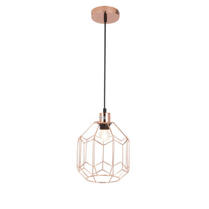 Lámpara colgante 1x E27 Ø20 x 21,5 cm color cobre lux.pro
