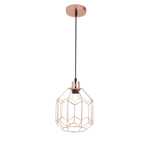 Lámpara colgante 1x E27 Ø20 x 21,5 cm color cobre lux.pro