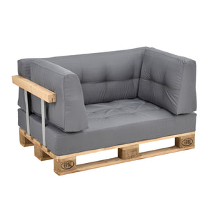 Cojín para respaldo Cojín de esquina Cojín para asiento para sofá de palets euro Cojines para palets Almohadilla para interior/exterior Almohadón Muebles + palet [en.casa]