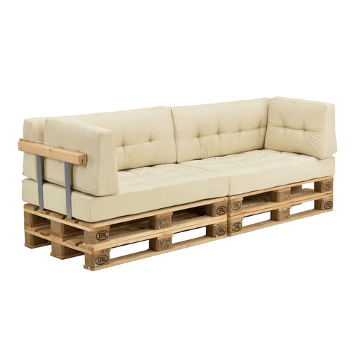 Cojín para respaldo Cojín de esquina Cojín para asiento para sofá de palets euro Cojines para palets Almohadilla para interior/exterior Almohadón Muebles + palet [en.casa]