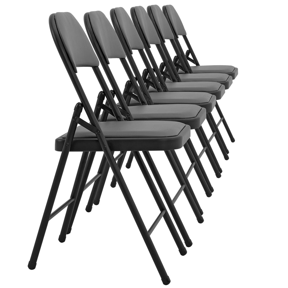 Silla de conferencia set de 6 de cuero sintético en varios colores [pro.tec] - premiumXL