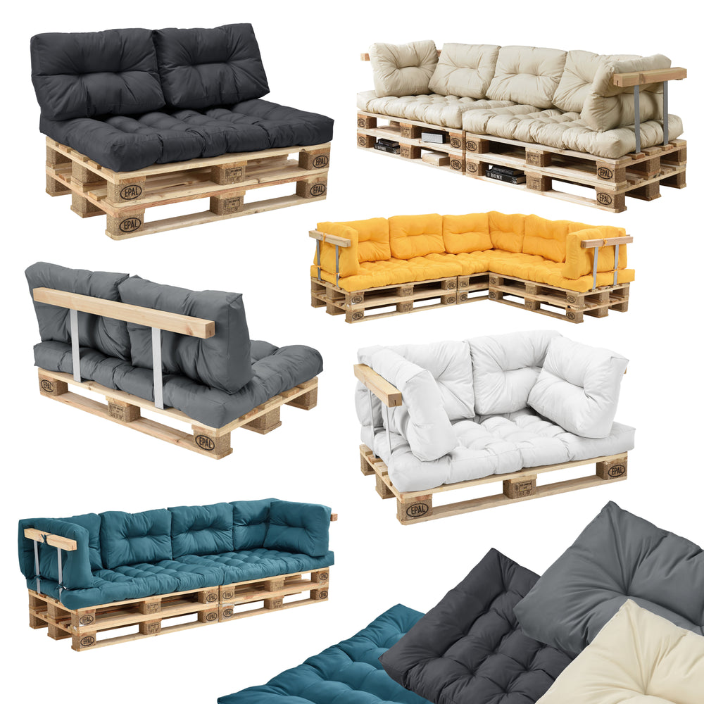 Cojines para palets Comfy en varios colores en.casa - premiumXL