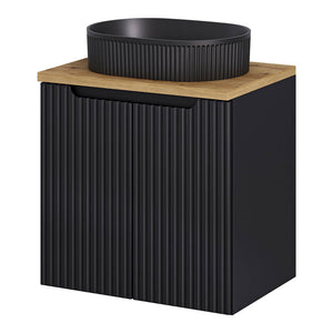 Lavabo Skelbolu con puertas acanaladas [en.casa]