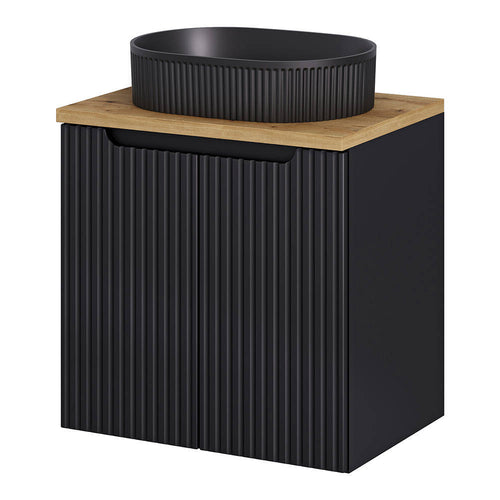 Lavabo Skelbolu con puertas acanaladas [en.casa]
