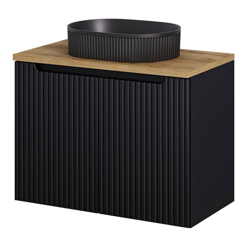 Lavabo Skelbolu con puertas acanaladas [en.casa]