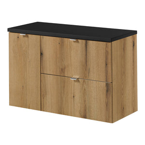 Mueble bajo lavabo Skelbolu con 2 cajones y 1 puerta [en.casa]