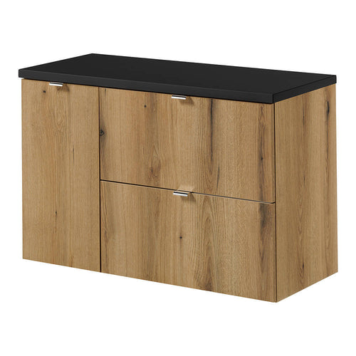 Mueble bajo lavabo Skelbolu con 2 cajones y 1 puerta [en.casa]